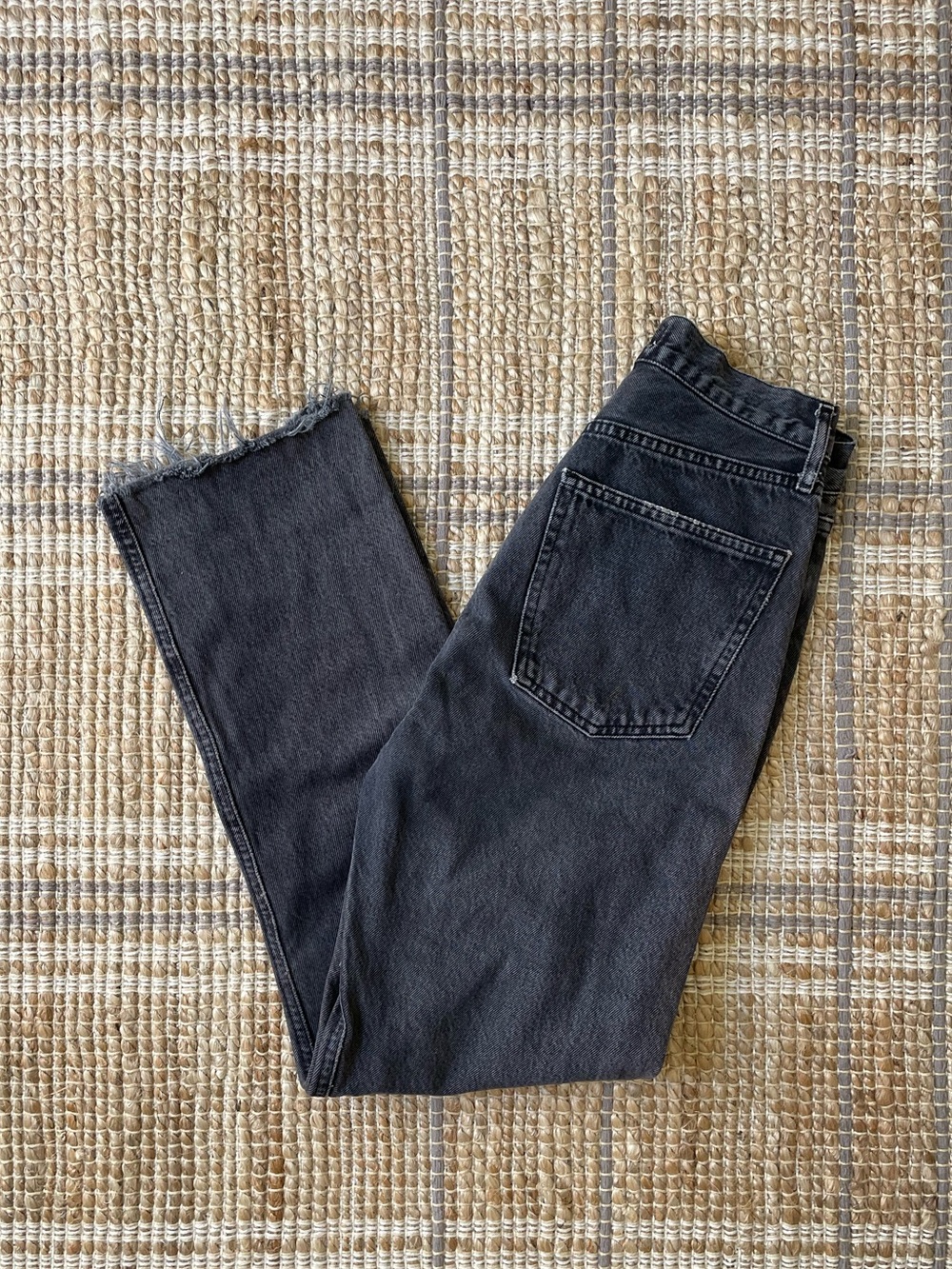 AGOLDE Washed Black Cropped Denim